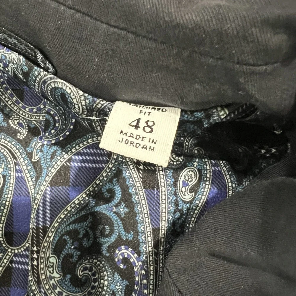 Robert Graham Men's 48 Tailored Fit Cotton Stretch Blazer Sport Coat Paisley